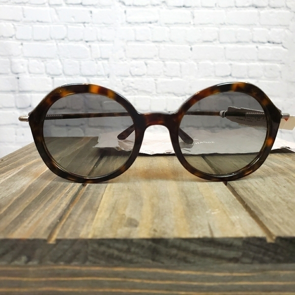 Giorgio Armani 48mm Round Sunglasses Havana NWT - Picture 5 of 12